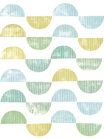 Semi Circle Block Print I