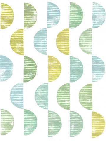 Semi Circle Block Print II