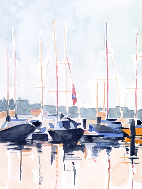 Watercolor Boat Club II