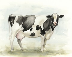Watercolor Cow I