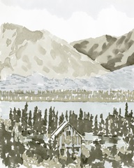 Watercolor Mountain Retreat I