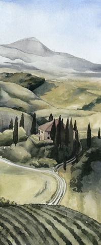 Watercolor Tuscany I