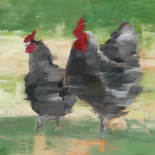 Black Rooster and Hen II