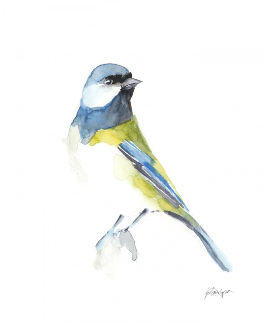 Watercolor Songbirds I