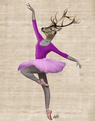 Ballet Deer in Pink