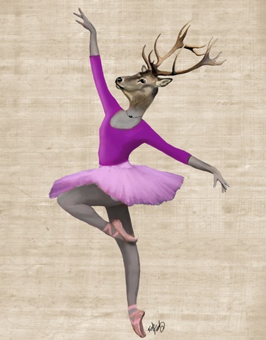 Ballet Deer in Pink