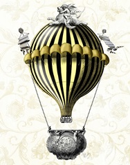 Baroque Balloon Black Yellow