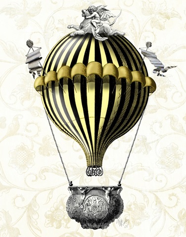 Baroque Balloon Black Yellow