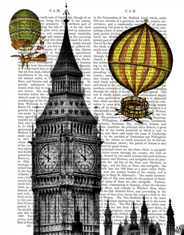 Big Ben and Vintage Hot Air Balloons