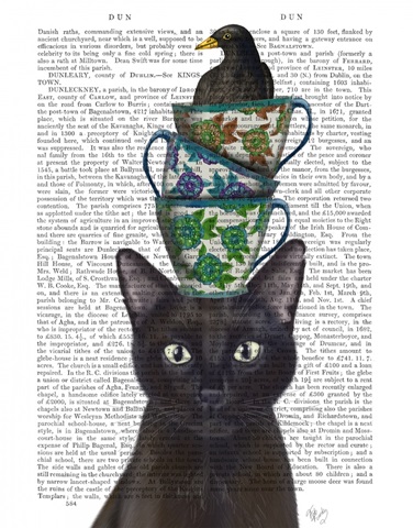 Black Cat with Teacups and Blackbird