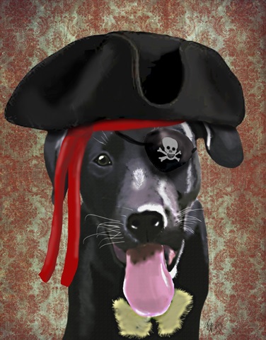 Black Labrador Pirate Dog