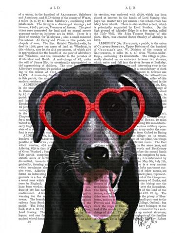 Black Labrador With Heart Sunglasses