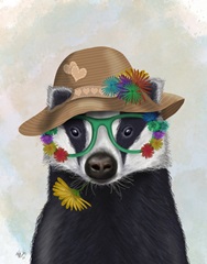 Badger and Flower Glasses