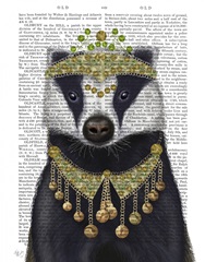 Badger with Tiara, Portrait