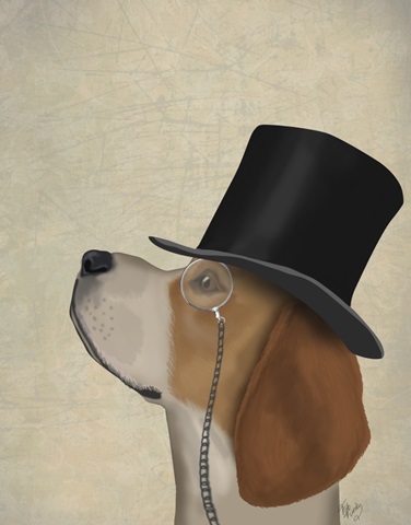 Beagle, Formal Hound and Hat