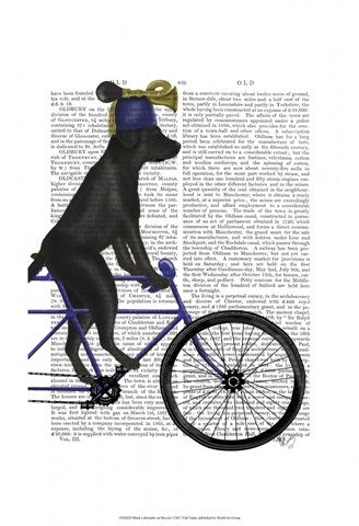 Black Labrador on Bicycle