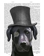 Black Labrador, Formal Hound and Hat