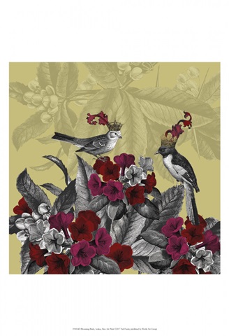 Blooming Birds, Azalea, Fine Art Print