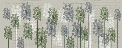 Bubble Trees, French Blue and Moss