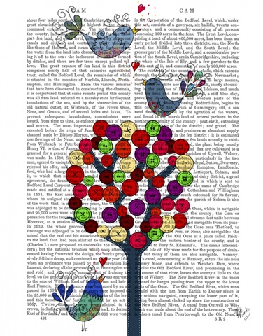 Button Tree and Birds Blue