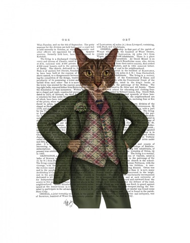 Cat in Tartan Waistcoat