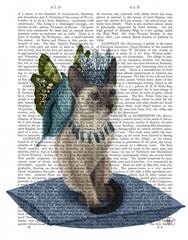 Cat with Blue Butterfly Wings
