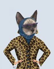 Cat with Leopard Jacket