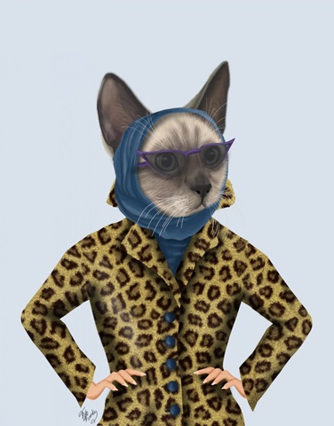 Cat with Leopard Jacket