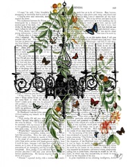 Chandelier With Vines and Butterflies