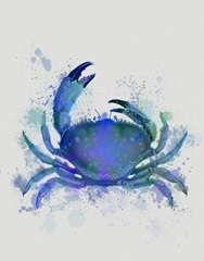 Crab 1 Blue Rainbow Splash
