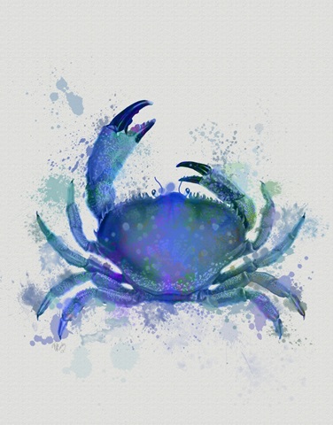 Crab 1 Blue Rainbow Splash