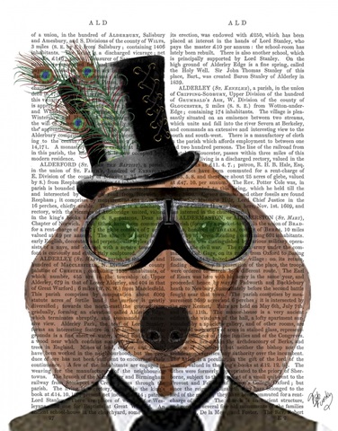 Dachshund Green Goggles Top Hat