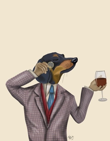 Dachshund Wine Snob