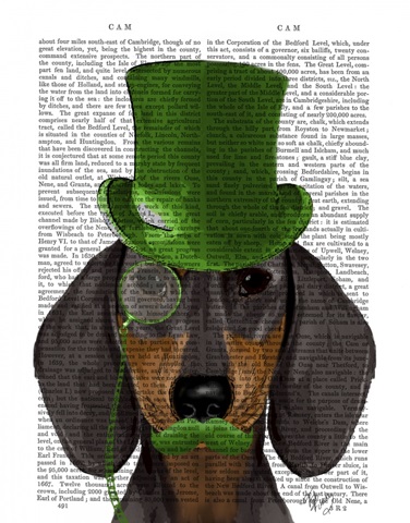 Dachshund with Green Top Hat Black Tan