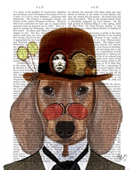Dachshund with Steampunk Bowler Hat