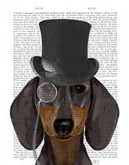 Dachshund, Formal Hound and Hat