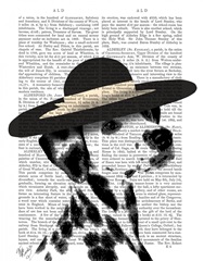 Dalmatian and Brimmed Black Hat