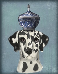 Dalmatian with Blue Vase