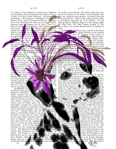 Dalmatian With Purple Fascinator