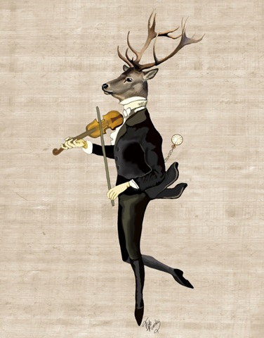 Dancing Deer with Violin