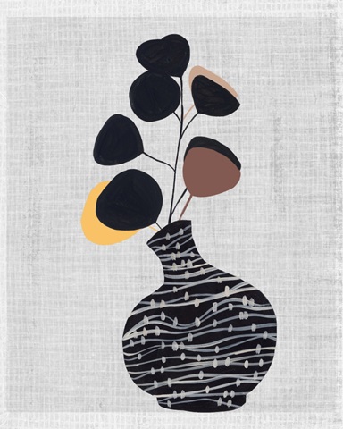 Decorated Vase with Plant I