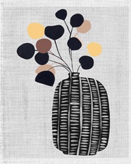 Decorated Vase with Plant III