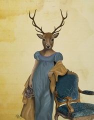 Deer In Blue Dress