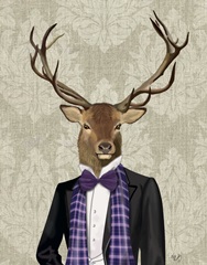 Deer in Evening Suit, Portrait