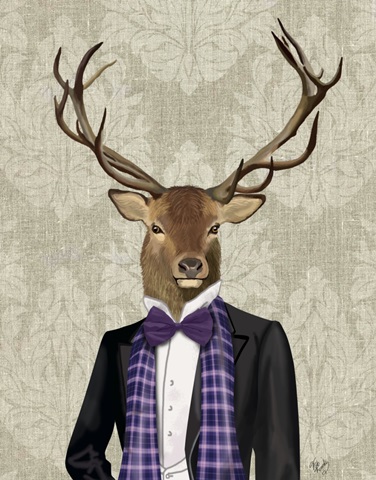Deer in Evening Suit, Portrait
