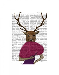 Deer with Fan, Portrait