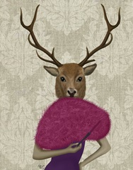 Deer with Fan, Portrait