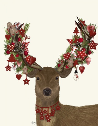 Deer, Homespun Wreath