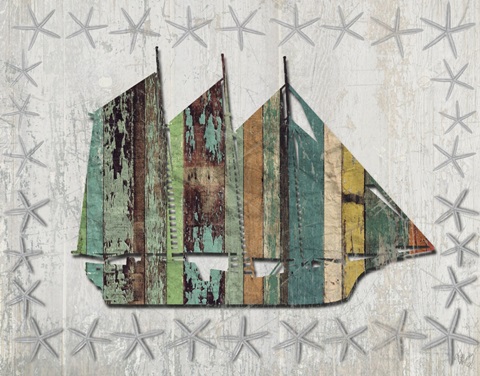 Distressed Wood Style Boat 1