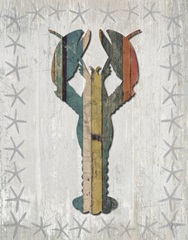 Distressed Wood Style Lobster 1